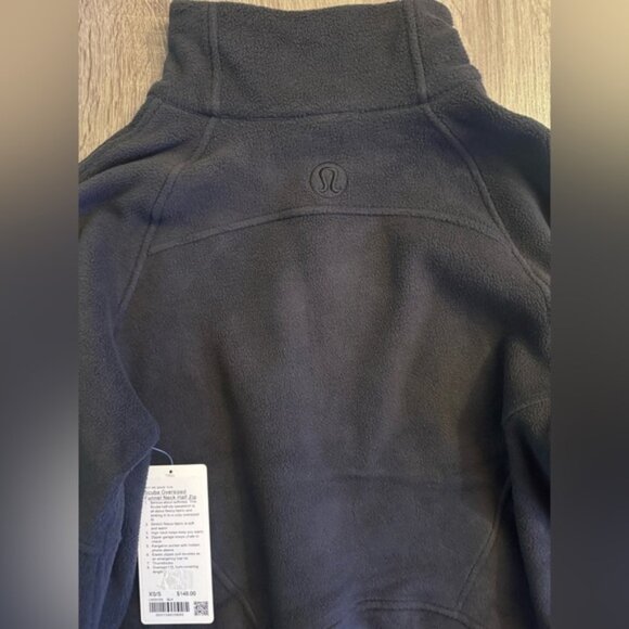 Lululemon Scuba Oversized Tumbled Fleece Funnel-Neck,Half Zip sweater.Black.XS/S - Picture 10 of 16